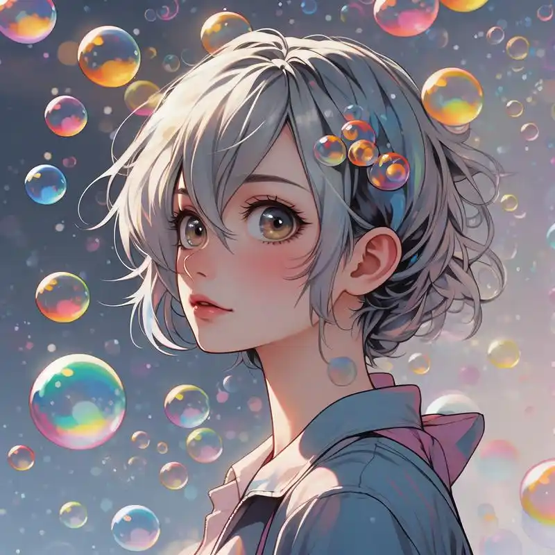 01吹泡泡的梦幻头像95 探索梦幻与现实的交汇点,一组吹泡泡的头像